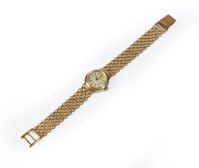 null OMEGA. 
Ladies' watch. Gold case 585°/00, squirrel hallmark, gold bracelet 750°/00...