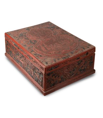 CHINE, XIXe siècle	
Boîte de forme rectangulaire...