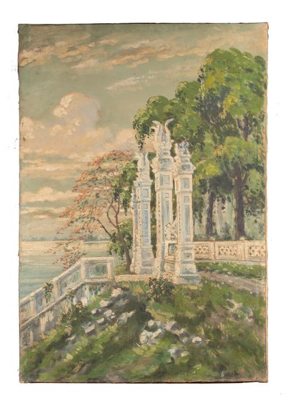 null 20th century VIETNAMIAN PATIENT
View of a lake and View of the ruins
Two oil...