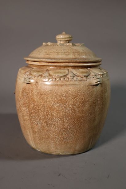 null VIETNAM, Tanhoa, DYNASTIE LY, XIe/XIIIe siècle	
Pot couvert en grès émaillé...