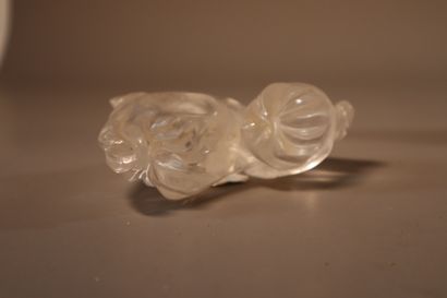 null CHINA, 19th century
A rock crystal brush washer in the shape of two digested...