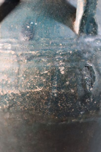 null CHINE, Dynastie MING (1368 - 1644)	
Grande jarre à quatre anses en grès émaillé...