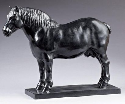 Heinrich SPLIETH (1877-1929) Ecole allemande «Grand Percheron» Epreuve en bronze...