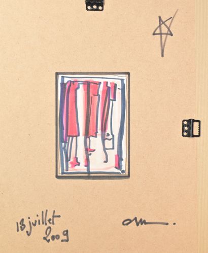 null Olivier MATTEI
Abstraction fond rouge, juillet 2009
aquarelle
signé et daté
54...