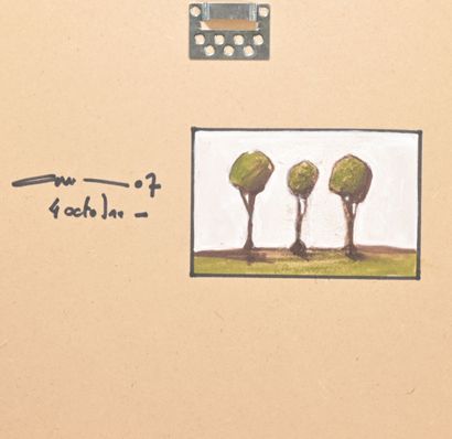 null Olivier MATTEI 
"Paysage trois arbres", 2007
aquarelle papier
Signé et daté...