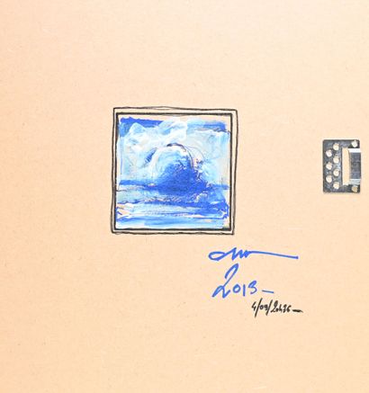 null Olivier MATTEI 
Paysage noir, nuages blancs, 2015
Technique mixte sur papier
Signé...