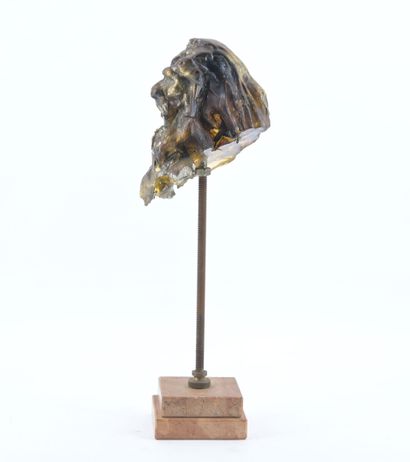 null Olivier MATTEI 
Sculpture tête sur socle
résine et bois
35 cm
