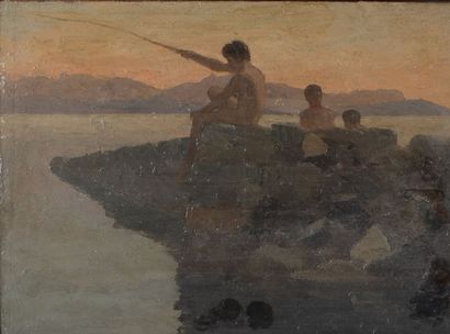 François BOCION (1828-1890)
Les pêcheurs
Huile...