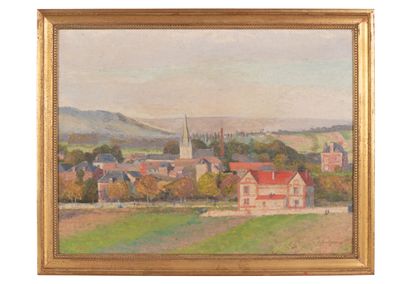 null Xavier BOUTIGNY (1870-1930)
Vue du village de Grand-Couronne, 1904
Huile sur...