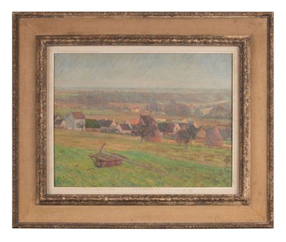 null Louis LE BAIL (1866-1929) 
Paysage du Vexin, 1899
Huile sur toile 
Signée et...