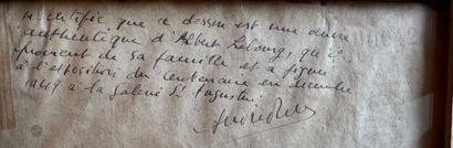 null Albert LEBOURG (1849-1928)
Voiliers sur la Seine
Dessin au fusain sur papier...