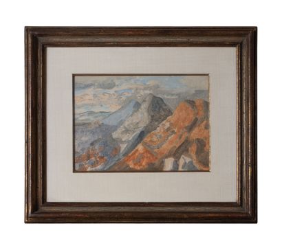 null Aubin PASQUE (1903-1981)
Montagnes
Crayon sur papier
Signée en bas
19 x 30 cm...