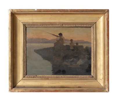 null François BOCION (1828-1890)
Les pêcheurs
Huile sur panneau
16 x 21 cm

Exposition...