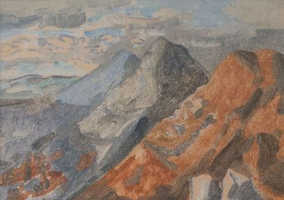 Aubin PASQUE (1903-1981)
Montagnes
Crayon...