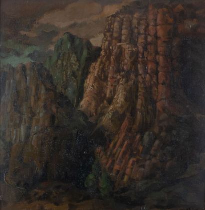 null Aubin PASQUE (1903-1981)
Paysage rocheux, la caverne du Dragon, 1950
Huile sur...