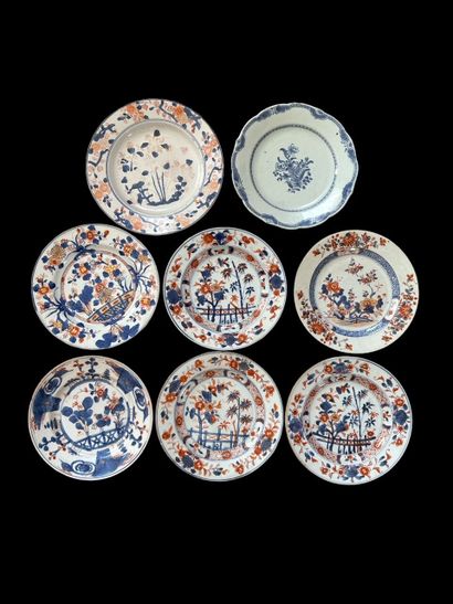 null Chine, Compagnie des Indes - Epoque Kangxi (1662 - 1722)
Ensemble de sept assiettes...