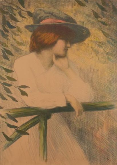 Müller "Femme au balcon" - reproduction SBD - 90x65cm