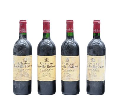4 bouteilles CH. LÉOVILLE POYFERRÉ, 2° cru...