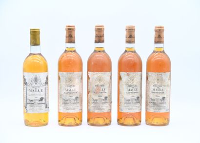 5 bouteilles CH. DE MALLE, 2° cru Sauternes...