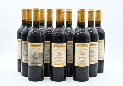 null 12 bouteilles CAHORS "l'Authentique", Château Pineraie 2005 (ea)