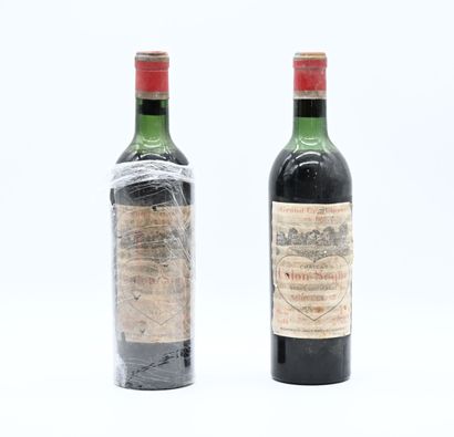 null 2 bouteilles CH. CALON-SÉGUR, 3° cru Saint-Estèphe 1966 (ea, MB)
