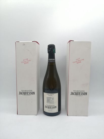 null 3 bottles CHAMPAGNE "parcellaires", Jacquesson 2008 (1 elt, cut cap, Champ-Caïn,...