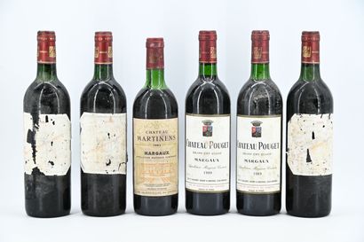 6 bouteilles MARGAUX DIVERS (Pouget, La Galiane,...