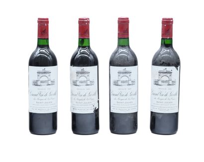 4 bouteilles CH. LÉOVILLE-LAS-CASES, 2° cru...