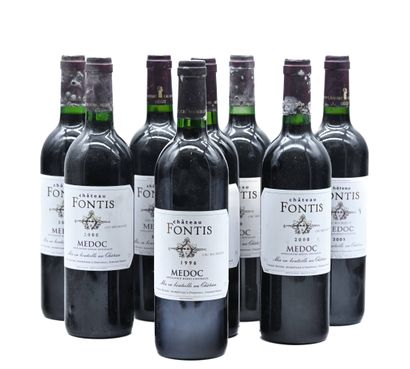 8 bouteilles CH. FONTIS, Médoc (4 de 2000,...