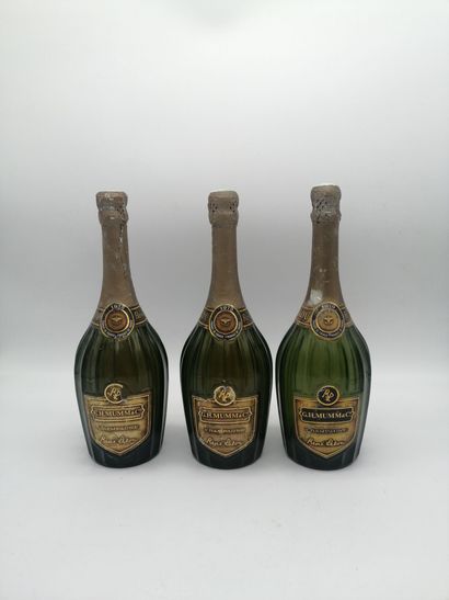 null 3 bouteilles CHAMPAGNE "René Lalou", Mumm (2 de 1975, 1 de 1979)