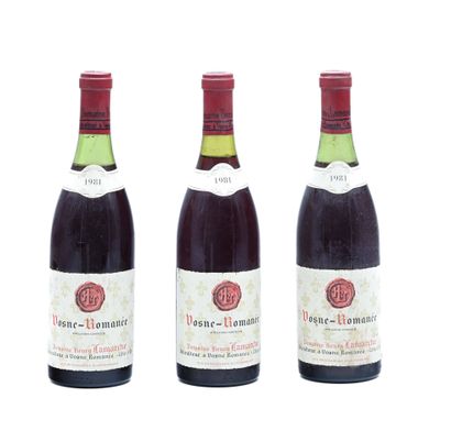 null 3 bouteilles VOSNE-ROMANÉE Domaine Henri Lamarche 1981 (elt, 1 TLB, 2 LB)