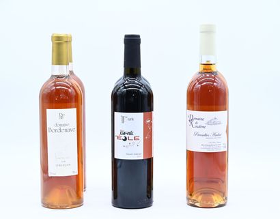 null 6 bouteilles de vin : 
- 2 bouteilles de Rivesaltes Ambre, Domaine de Roudene,...