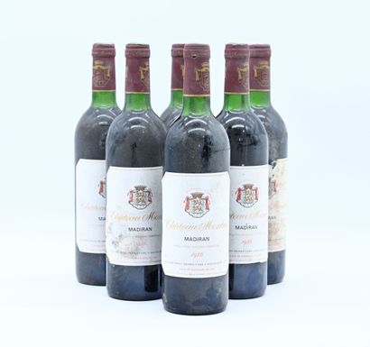 6 bouteilles MADIRAN Château Montus 1986...