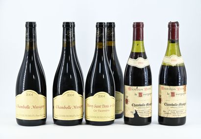 Lots de 8 bts de vins de Bourgogne :
5 btes...