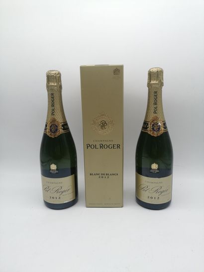 null 3 bouteilles CHAMPAGNE "Blanc de Blancs", Pol Roger 2012 (1 en étui)
