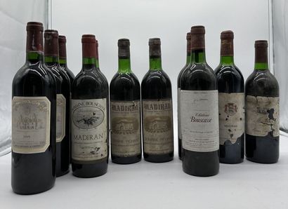 null 11 bottles MADIRAN (4 Bouscassé, 2 of 1979 ea, 2 of 1988 V.V. TLB, 2 Pichard...