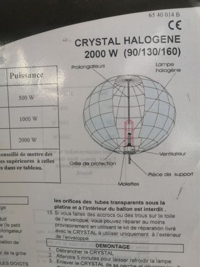 null AIRSTAR - Deux ballons éclairants modèle "Crystal Halogene" de 2000 W 
Dans...