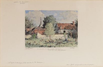 JACQUE Marcel (1906-1981) L'atelier de Théodore Rousseau à Barbizon "Eau-forte en...