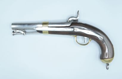 null Pistolet réglementaire modèle 1837 de Marine. Platine marquée "Manufacture Royale...