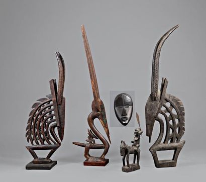 null Cimier de danse Tiywara, représentant une antilope. Bambara, Mali. Tardif, pas...
