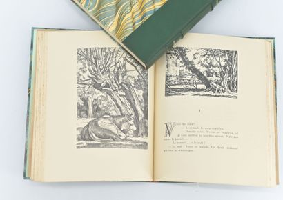 null [DENDEVILLE] Set of 4 works in 5 volumes illustrated by Raymond Dendeville,...
