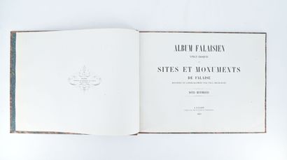 null [Falaise] Paul BOURGEOIS. Reunion of 2 albums in-4 oblong bound in havana half-basin,...
