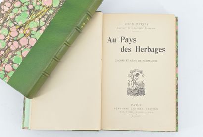 null [Folklore normand] Set of 6 volumes bound in half-chagrin, covers preserved:
-...