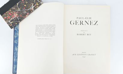 null [GERNEZ]
Paul-Elie Gernez.
Paris, Grasset, 1947, in-4 bound in full blue cloth,...