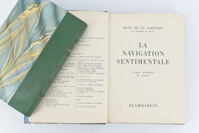 null [Marine] Jean de LA VARENDE. Set of 2 bound volumes in half-chagrin, spine ribbed,...
