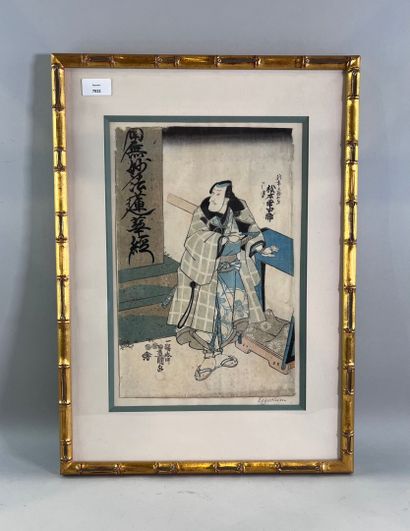 null JAPON, XIXème siècle - Oban Tate d'après Toyokuni III.
"Acteur", d'après une...