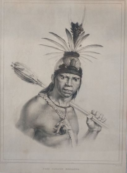 null D'après Jean-Baptiste DEBRET (1768-1848)
Chef Camacan Mongoyo d'Amazonie
Lithographie...