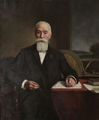 null Charles Henri WILLEMS (c.1865-?) 
Portrait d'Edmond Aron
Huile sur toile, signée...