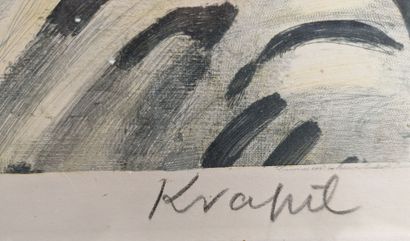 null KWAPIL (1884-1957) "Les glaIeuls" Lithographie signée et numérotée 124/200,...