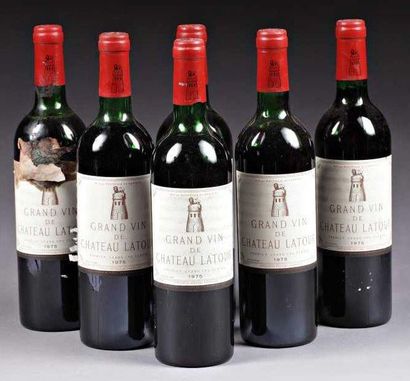 null 3 Bouteilles. Château Latour 1975, 1er GCC. Pauillac. (Niveau légèrement bas...